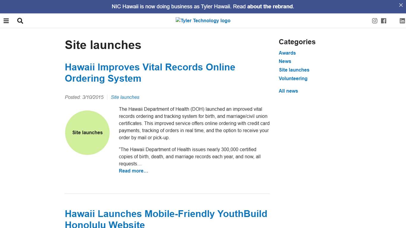 Site launches – Page 6 – Tyler Hawaii